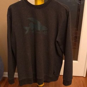 Patagonia organic cotton sweatshirt, grey, large